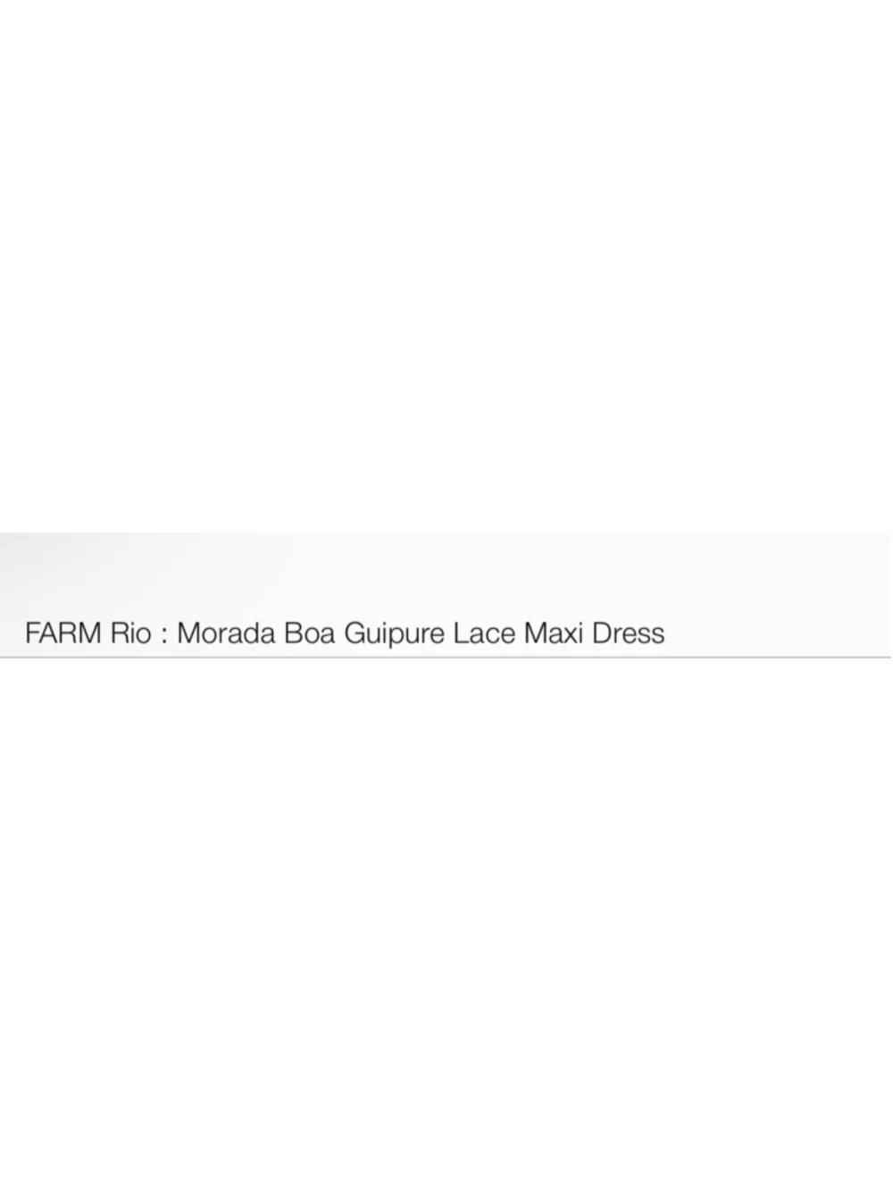FARM Rio Morada Boa Guipure Lace Maxi Dress Cream - Picture 7 of 12
